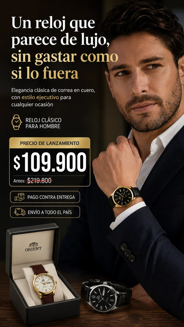 Reloj clásico para hombre, correa de cuero, estilo ejecutivo