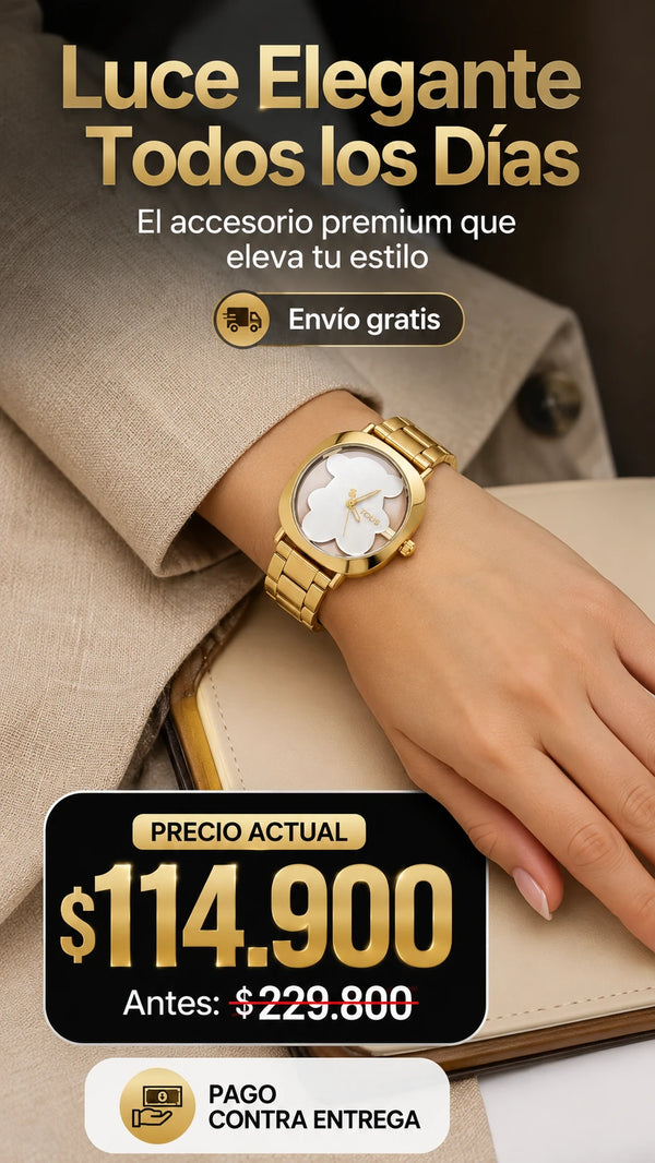 Reloj Dorado de Dama — Colección Elegance ✨