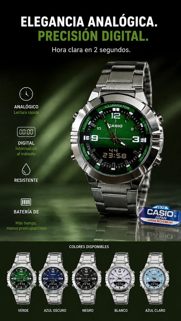 Reloj Deportivo Análogo - Digital Casio Illuminator