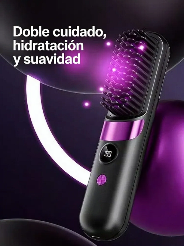 Cepillo Alisador Inalámbrico Pro — El Salón de Belleza que Cabe en tu Bolso