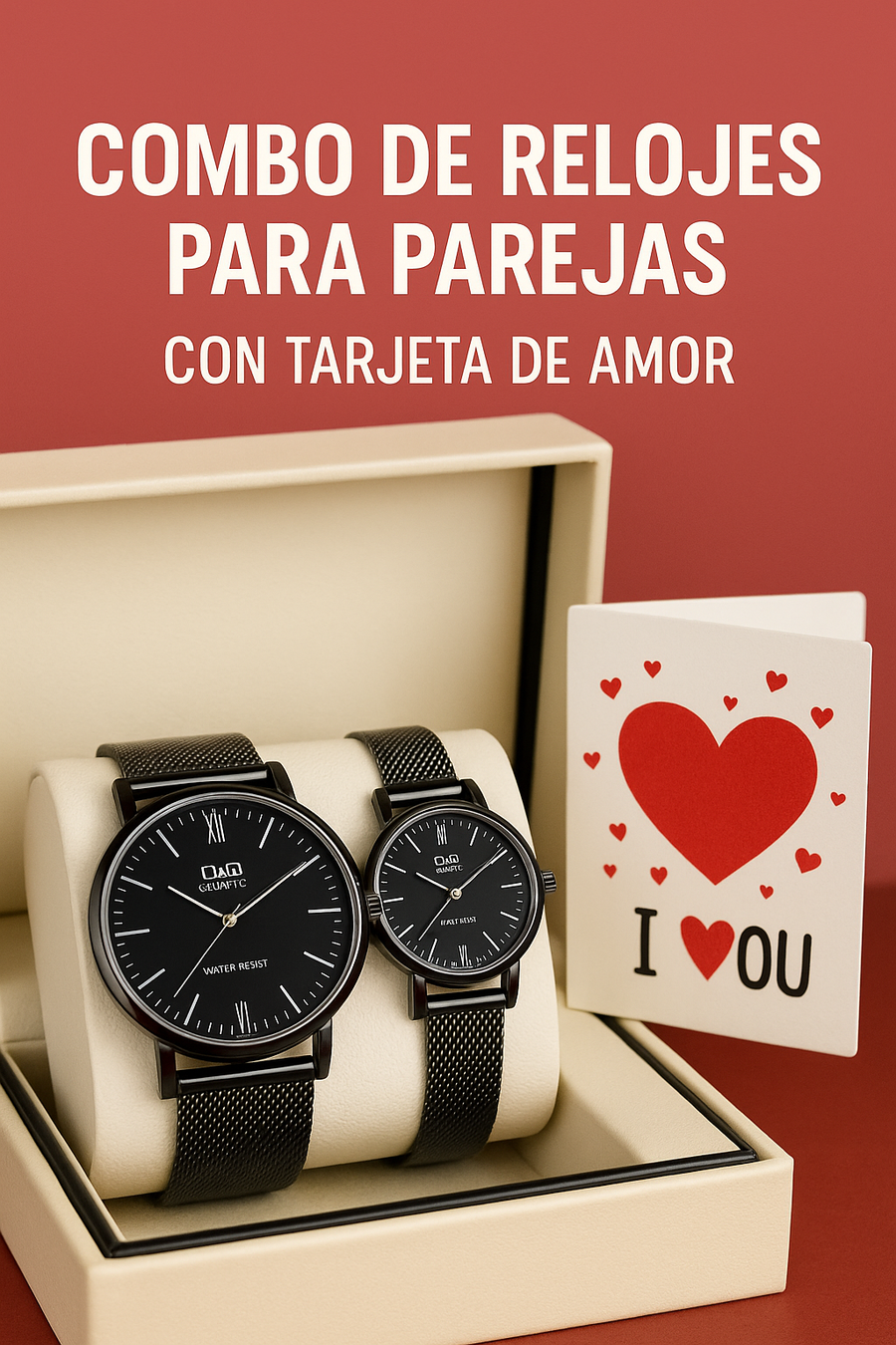 Reloj Q&Q Pareja Elegancia sincronizada en cada segundo