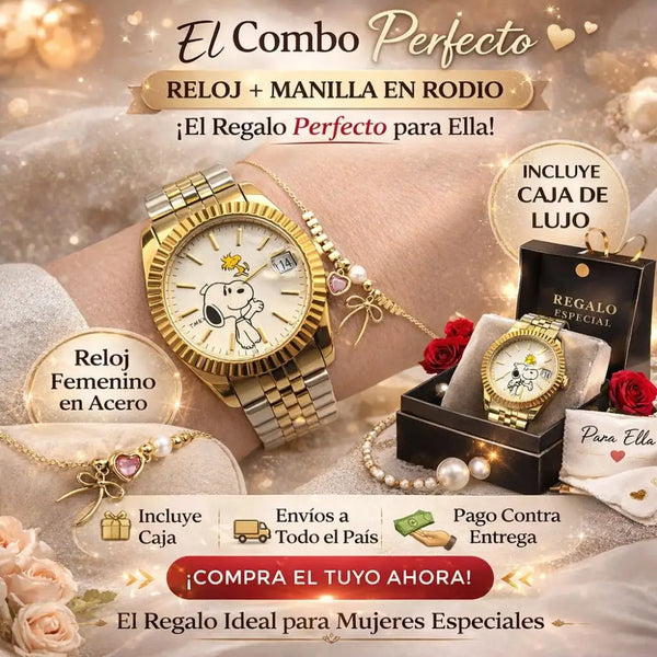 Reloj Timex Snoopy + Pulsera GRATIS 🎀