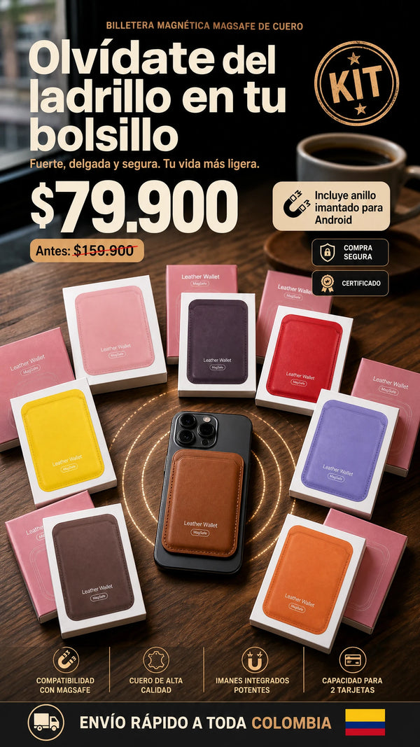 Colección de Billeteras de Cuero MagSafe Multicolores