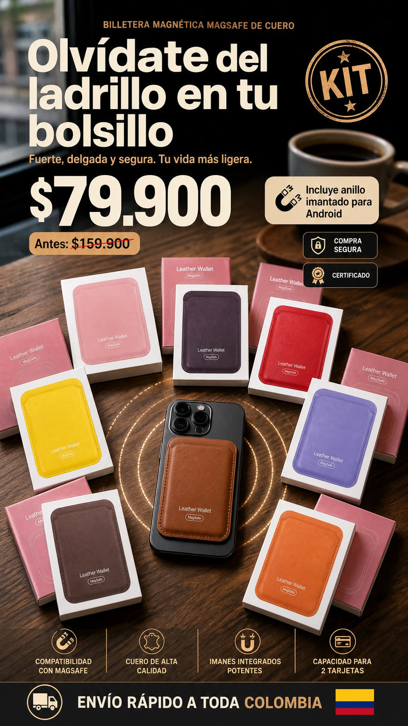 Colección de Billeteras de Cuero MagSafe Multicolores