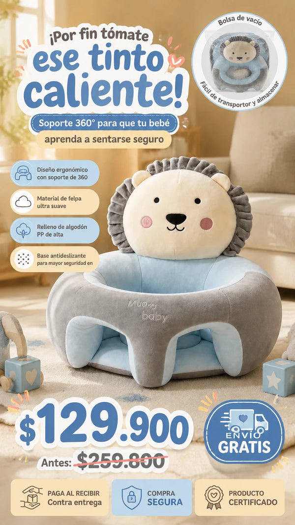 Asiento de Felpa para Bebé León Muoes Baby
