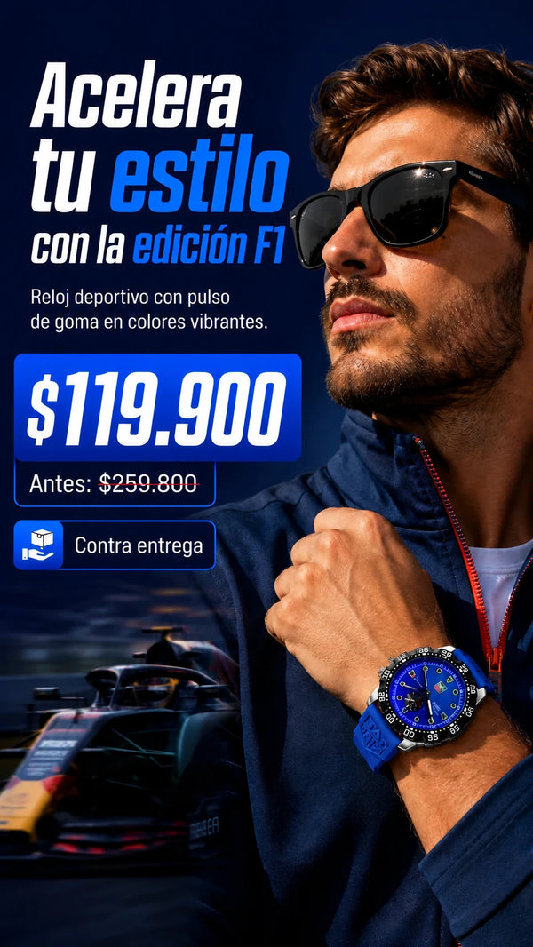 Reloj deportivo estilo F1 pulso Goma