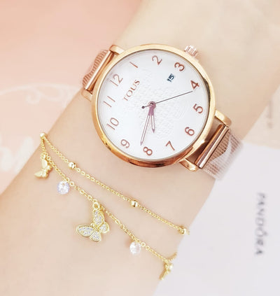 Oro rosa - esfera blanca