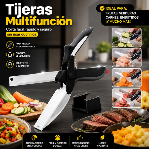 Cortador Inteligente 2 en 1 (Cuchillo y Tabla Integrada).