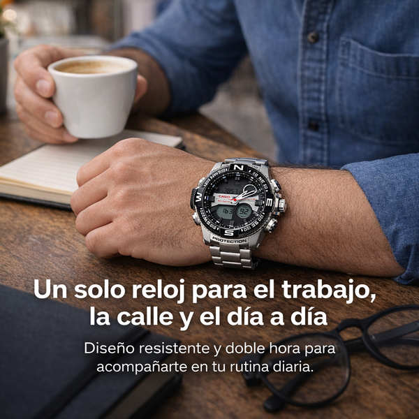 Reloj Doble Hora Deportivo Diseñado para el trabajo y la calle