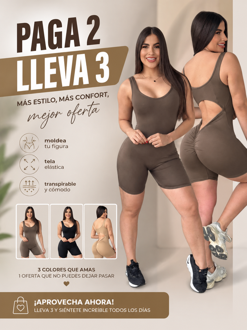 Enterizo Esqueleto Corto Push Up