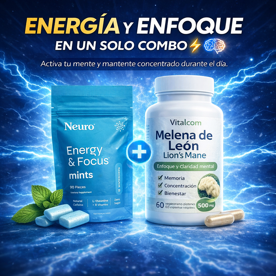 Combo Energía y Enfoque Neuro Energy + Lion’s Mane ⚡🧠