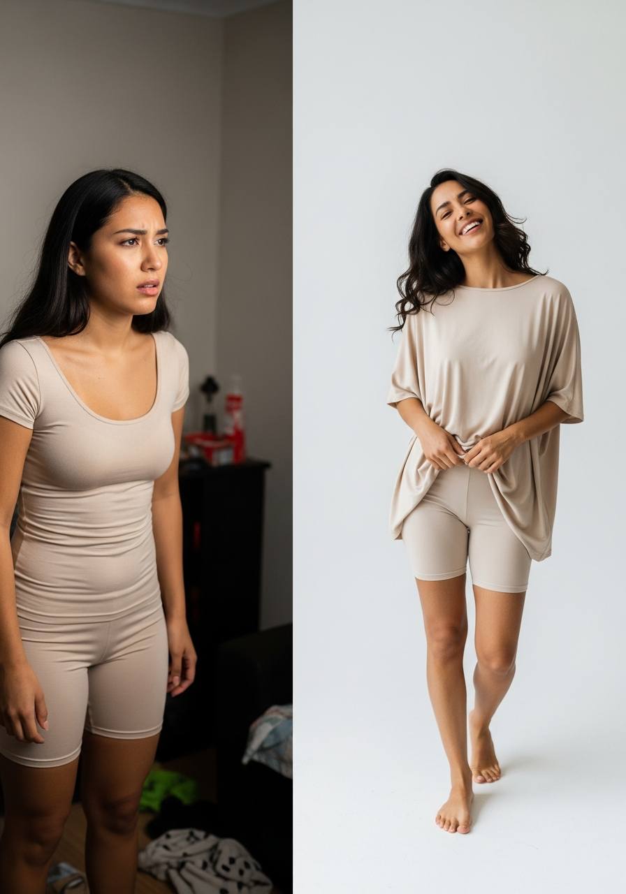 Problema vs solución — conjunto loungewear